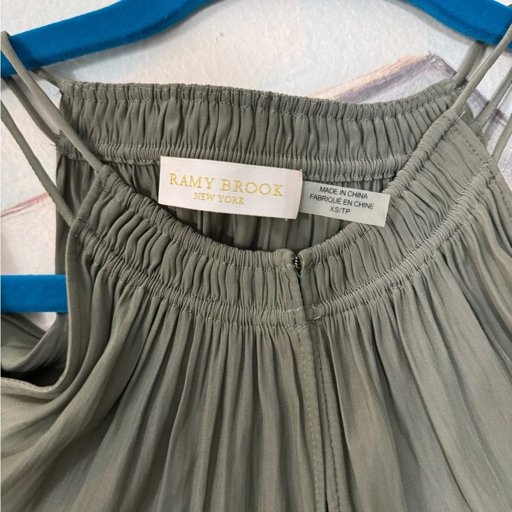 RAMY BROOK Army Green Cold Shoulder Blouse Size XS - Picture 3 of 5